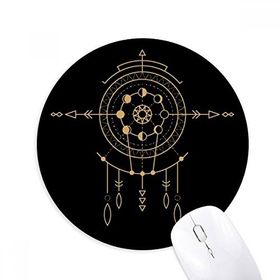 Dıythinker Desenli Totem Geometri Uzaylı Daire Baskılı Yuvarlak Kaymaz Kauçuk Mouse Pad