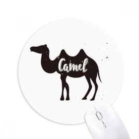 Dıythinker Deve Siyah ve Beyaz Hayvan Baskılı Yuvarlak Kaymaz Kauçuk Mouse Pad