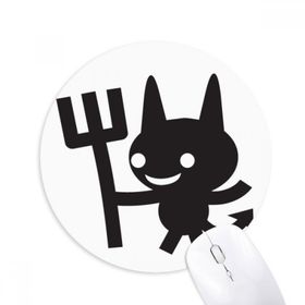 Dıythinker Devil Happy Fear Cadılar Bayramı Baskılı Yuvarlak Kaymaz Kauçuk Mouse Pad