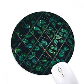 Dıythinker Dewdrop Yaprak Bitki Resmi Doğa Baskılı Yuvarlak Kaymaz Kauçuk Mouse Pad
