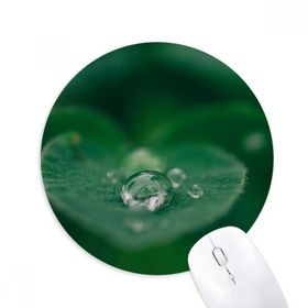 Dıythinker Dewdrop Yaprak Bitki Resmi Doğa Baskılı Yuvarlak Kaymaz Kauçuk Mouse Pad