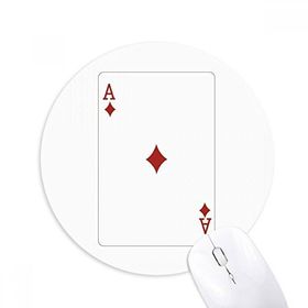 Dıythinker Diamond A Kartları Desenli Baskılı Yuvarlak Kaymaz Kauçuk Mouse Pad
