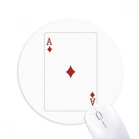 Dıythinker Diamond A Kartları Desenli Baskılı Yuvarlak Kaymaz Kauçuk Mouse Pad