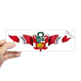 Dıythinker Dikdörtgen Peru Bayrağı Ulusal Amble Dizüstü Bilgisayar Pencere Çıkartması