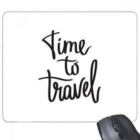 Dıythinker Dikdörtgen Time to Travel Alıntı Kaymaz Kauçuk Fare Altlığı