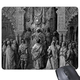 Dıythinker Din Hristiyanlık Eski Ahit İncil Hikayesi Gri İsrail Tarih Haçlı Seferleri Çizim Desen Dikdörtgen Kaymaz Kauçuk Mouse Pad