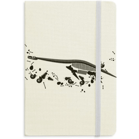 Dıythinker Dinozor Kemik Kemikleri Küçük Defter Kumaş Sert Kapak A5 Defter