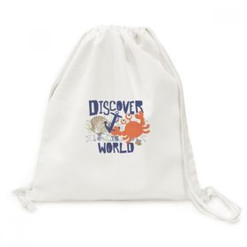 Dıythinker Discover World Yengeç Deniz Organizması Tuval İpli Sırt Çantası