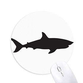 Dıythinker Docile Blue Ocean Shark Fierce Fish Baskılı Yuvarlak Kaymaz Kauçuk Mouse Pad
