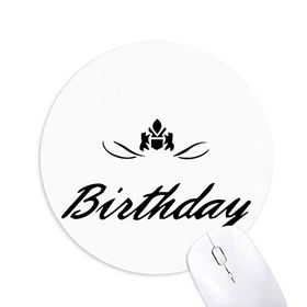 Dıythinker Doğum Günüleri Blessing Güzel Baskılı Yuvarlak Kaymaz Kauçuk Mouse Pad