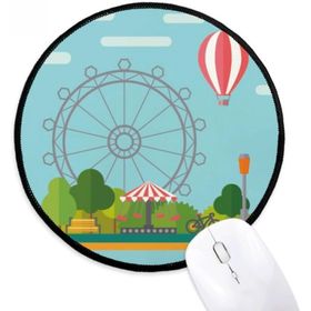 Dıythinker Dönme Dolap Balon Eğlence Parkı Yuvarlak Kaymaz Mouse Pad