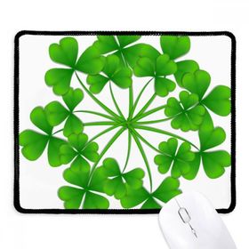 Dıythinker Dört Yapraklı Yonca Dairesi İrlanda St.Patrick's Day Kaymaz Siyah Başlıklı Kenarlar