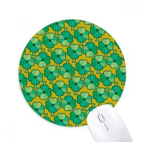 Dıythinker Dört Yapraklı Yonca İrlanda St.Patrick's Day Baskılı Yuvarlak Kaymaz Kauçuk Mouse Pad
