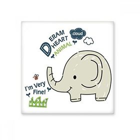 Dıythinker Dream Cloud Fil Gri Hayvan 15x15 cm Seramik Karo