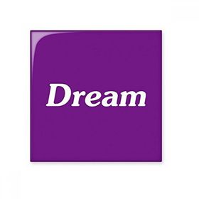 Dıythinker Dream Word İlham Verici Alıntı Sözler Seramik Bisque Fayans Dekorasyon 10x10 cm Seramik Karo