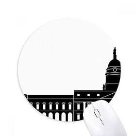 Dıythinker Dublin Kent Simgesi Yapı Silüeti İrlanda Baskılı Yuvarlak Kaymaz Kauçuk Mouse Pad