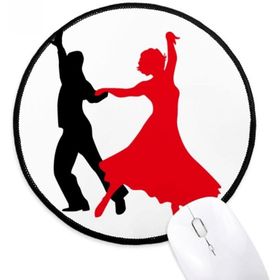 Dıythinker Duet Dans Sosyal Dans Dansçı Yuvarlak Kaymaz Mouse Pad