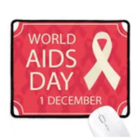 Dıythinker Dünya AIDS Günü Kırmızı Kurdele HIV Kaymaz Mouse Pad