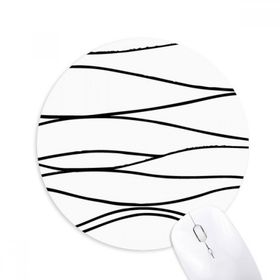 Dıythinker Düzensiz Çizgi Doku Baskılı Yuvarlak Kaymaz Kauçuk Mouse Pad