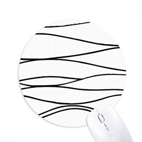 Dıythinker Düzensiz Çizgi Doku Baskılı Yuvarlak Kaymaz Kauçuk Mouse Pad