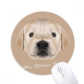Dıythinker Eğitimli Golden Retriever Köpek Hayvan Baskılı Yuvarlak Kaymaz Kauçuk Mouse Pad