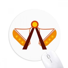 Dıythinker Eğlence Parkı Renk Tesisleri İllüstrasyon Baskılı Yuvarlak Kaymaz Kauçuk Mouse Pad