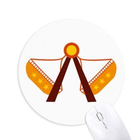 Dıythinker Eğlence Parkı Renk Tesisleri İllüstrasyon Baskılı Yuvarlak Kaymaz Kauçuk Mouse Pad