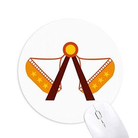 Dıythinker Eğlence Parkı Renk Tesisleri İllüstrasyon Baskılı Yuvarlak Kaymaz Kauçuk Mouse Pad