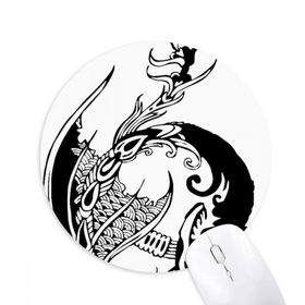 Dıythinker Ejderha Boyama Çin Geleneksel Baskılı Yuvarlak Kaymaz Kauçuk Mouse Pad