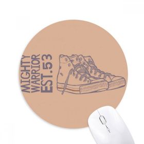 Dıythinker El Boyaması Kanvas Ayakkabı İllüstrasyon Baskılı Yuvarlak Kaymaz Kauçuk Mouse Pad