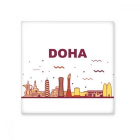 Dıythinker El Boyaması Şehir Simgesi İnşaat Doha Kültür Elemanları 10x10 cm Seramik Karo