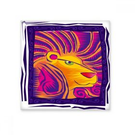 Dıythinker El Boyaması Takım Yıldızı Aslan Meksika Kültürü Oyma 10x10 cm Seramik Karo