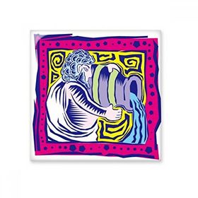 Dıythinker El Boyaması Takımyıldızı Kova Meksika Kültürü Oyma 10x10 cm Seramik Karo