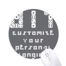 Dıythinker Elek İngilizce İllüstrasyon Desen Baskılı Yuvarlak Kaymaz Kauçuk Mouse Pad