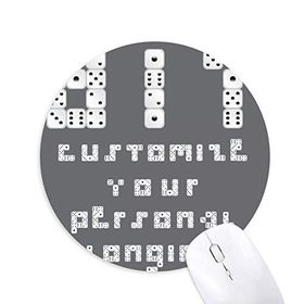 Dıythinker Elek İngilizce İllüstrasyon Desen Baskılı Yuvarlak Kaymaz Kauçuk Mouse Pad