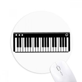 Dıythinker Elektrikli Piyano Müzik Canlılığı Sesler Baskılı Yuvarlak Kaymaz Kauçuk Mouse Pad