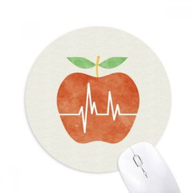Dıythinker Elektrokardiyogram Kalp Tasarım Desen Baskılı Yuvarlak Kaymaz Kauçuk Mouse Pad