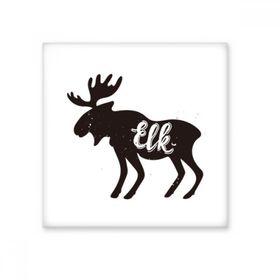 Dıythinker Elk Siyah ve Beyaz Hayvan 15x15 cm Seramik Karo