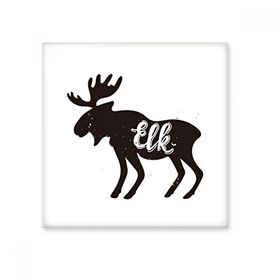 Dıythinker Elk Siyah ve Beyaz Hayvan 15x15 cm Seramik Karo