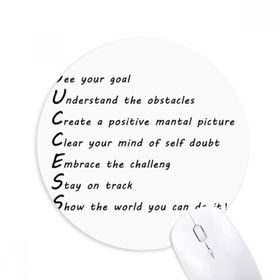 Dıythinker Embrace Challenges Do It Baskılı Yuvarlak Kaymaz Kauçuk Mouse Pad