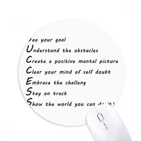 Dıythinker Embrace Challenges Do It Baskılı Yuvarlak Kaymaz Kauçuk Mouse Pad