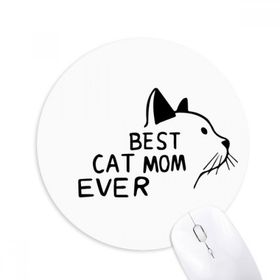 Dıythinker En İyi Kedi Anne Şimdiye Kadar DIY Tasarım Baskılı Yuvarlak Kaymaz Kauçuk Mouse Pad