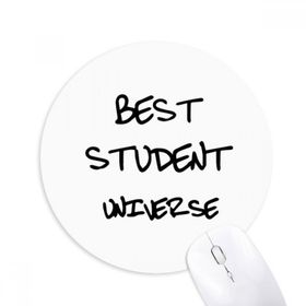 Dıythinker En İyi Öğrenci Evren Öğrenci Baskılı Yuvarlak Kaymaz Kauçuk Mouse Pad