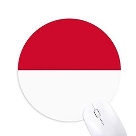 Dıythinker Endonezya Ulusal Bayrak Asya Ülke Baskılı Yuvarlak Kaymaz Kauçuk Mouse Pad