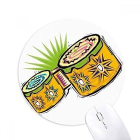 Dıythinker Enstrüman Meksika Kültürü Elemanı İllüstrasyon Baskılı Yuvarlak Kaymaz Kauçuk Mouse Pad