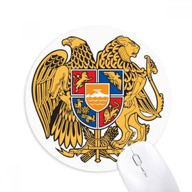 Dıythinker Erivan Ermenistan Ulusal Amblem Baskılı Yuvarlak Kaymaz Kauçuk Mouse Pad