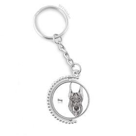 Diythinker Erkek Boya Köpek Şiddetli Arkadaş Şirketi Döndürülebilir Çok Renkli 3x9 cm Anahtarlık