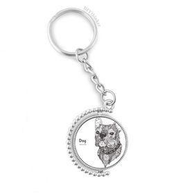 Diythinker Erkek Boya Koşusu Köpek Arkadaş Şirketi Döndürülebilir Çok Renkli 3x9 cm Anahtarlık