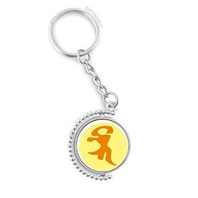 Diythinker Erkek Budizm Din Sanskrit Bhai Deseni Döndürülebilir Çok Renkli 3x9 cm Anahtarlık
