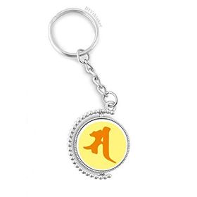 Diythinker Erkek Budizm Din Sanskrit Sa Deseni Döndürülebilir Çok Renkli 3x9 cm Anahtarlık